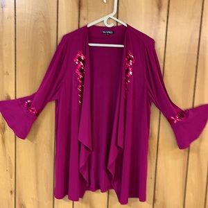 Stunning Draped Open Front Jacket